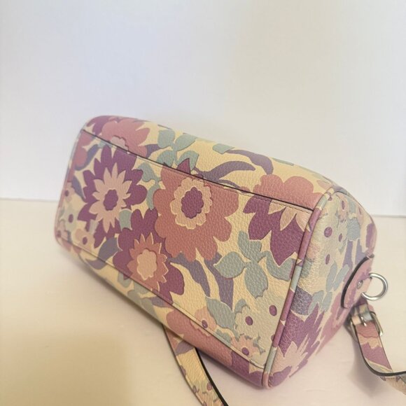 coach Rowan Satchel Bag With Floral Print cbg82 - Picture 4 of 7